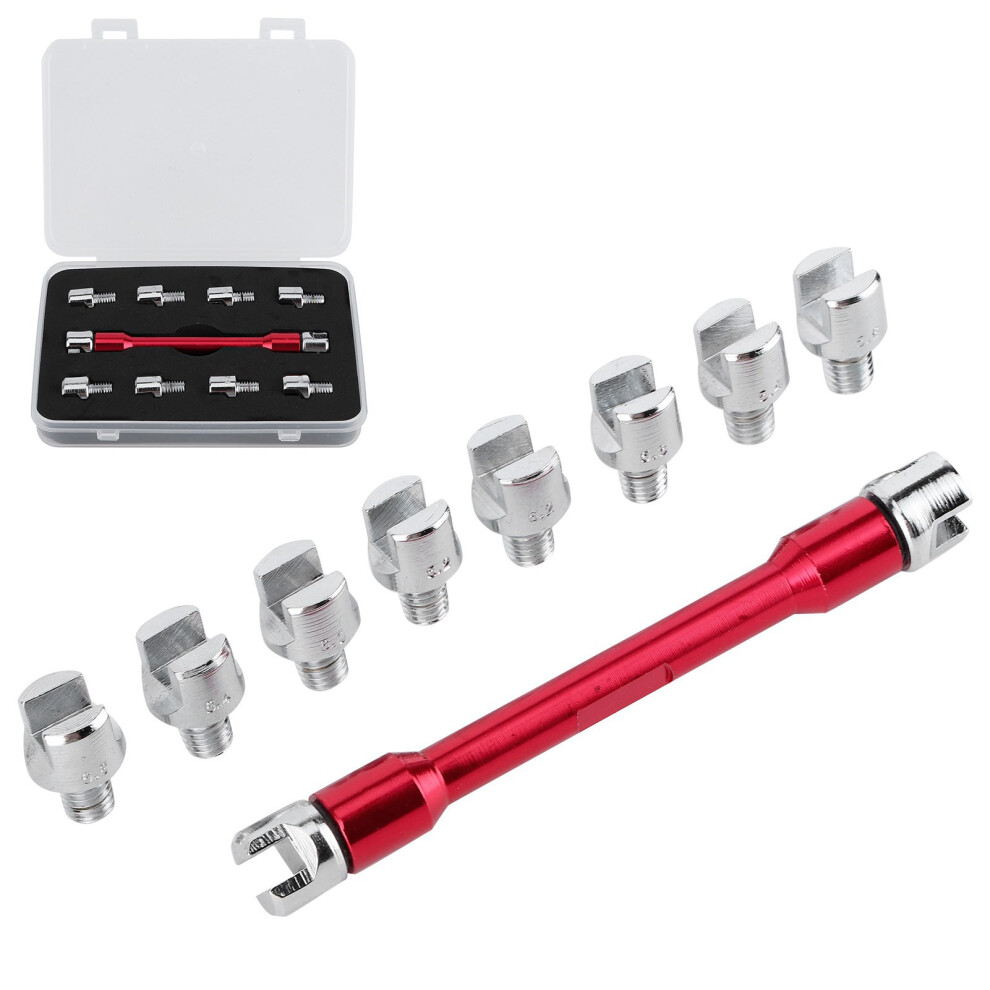 Motorcycle Spoke Wrench Tool Set 5.0-6.8Mm Durable 3.7In Red 4951359998066