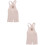 2 Pantaloni Con Bretelle Per 0-3 Mesi Beige 6