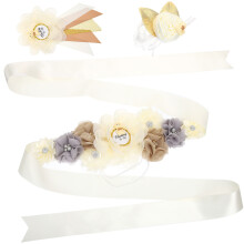 3 Sets Mommy To Be Sash Pregnancy Flower Belt Daddy To Be Corsage