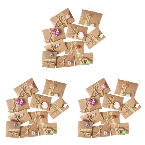30 Vintage in Carta Kraft con Secchi per Ringraziamento 1