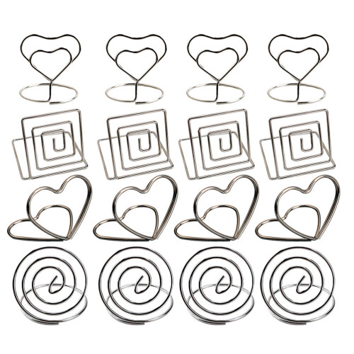 20 Pezzi Mini Supporti Per Foto E In Carta Con Clip Metallo 1