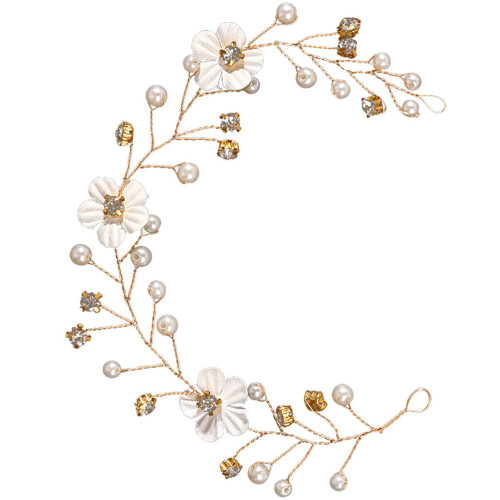 5 Pezzi Fascia Per Sposa Con Fiori E