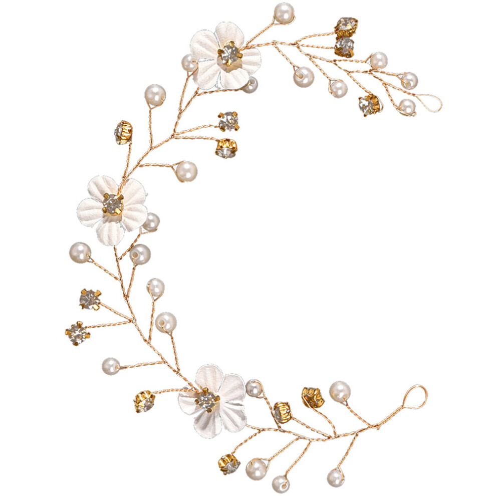 5 Pezzi Fascia Per Sposa Con Fiori E-image