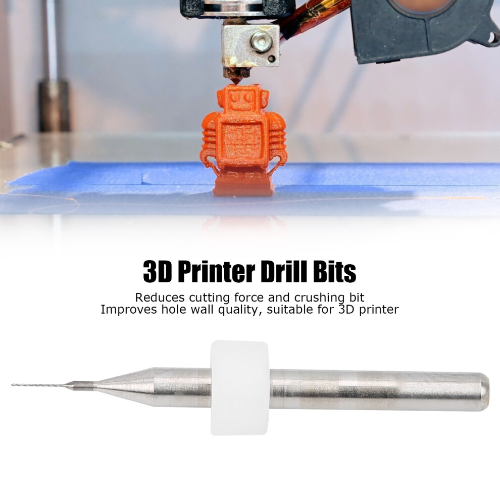 10Pcs Tungsten Carbide 0.2Mm Nozzle Cleaning Drill Bits For 3D Printer 7631359997555