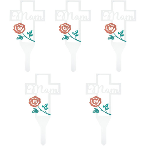 5 Pezzi Puntale Decorativo Design Mamma Cimitero Da Esterno 2