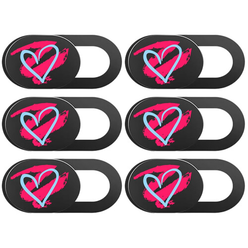 6 Pezzi Cover Cuore Per Laptop Computer Telefono Fotocamera 2