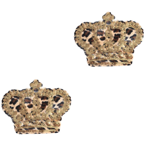 2 Pezzi Applique Con E Leopardato In Paillettes Da Cucire 2