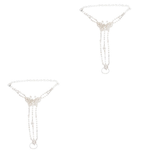 2 Pezzi Cavigliera Sposa Con Per 2