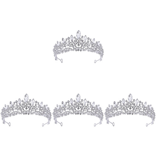 4 Pezzi Copricapo Ballo In Per Acconciatura Sposa 1