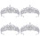 4 Pezzi Copricapo Ballo In Per Acconciatura Sposa 5