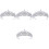 4 Pezzi Copricapo Ballo In Per Acconciatura Sposa 3