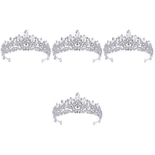 4 Pezzi Copricapo Ballo In Per Acconciatura Sposa 2