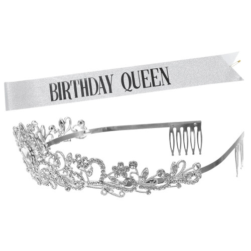 Crown Con Nastro Party Rhinestone Tiara Kit Per Feste
