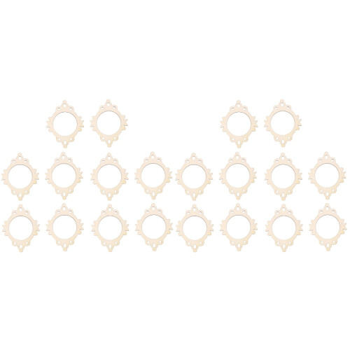 20 Pezzi Intagli In Legno Cornice Foto Stile Con 2