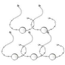 10 Stks 20Mm Zilveren Roestvrijstalen Armband Basisplaat Voor Sieraden