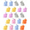 80 Pcs Easter Bunny Resin Charms For Jewelry Making 3