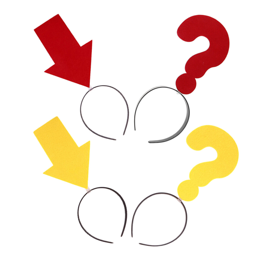 4 Stuks Grappige Hoofdbanden Met Gele Pijl Voor Halloween Nieuwjaar-image