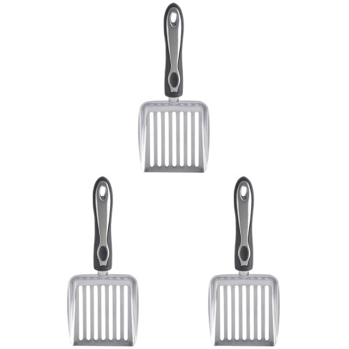 3 Rvs Kitten Litter Schep Huisdier (Wit) 1