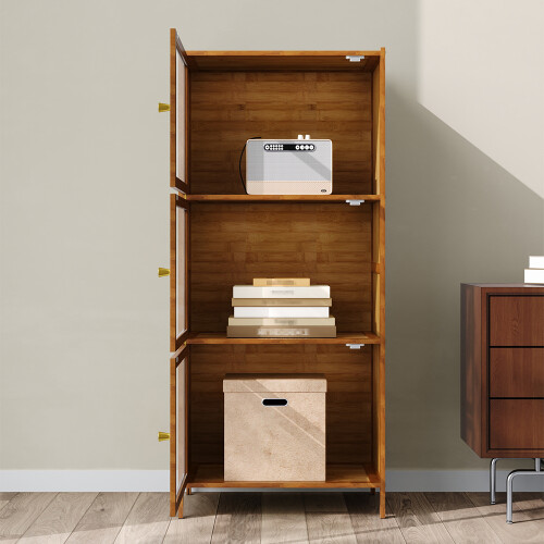 Living And Home 3-Tier Versatile Bamboo Storage Cabinet 2