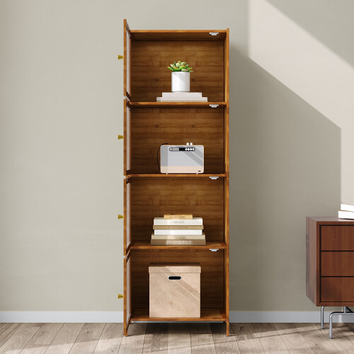 Living And Home 4-Tier Versatile Bamboo Storage Cabinet 2