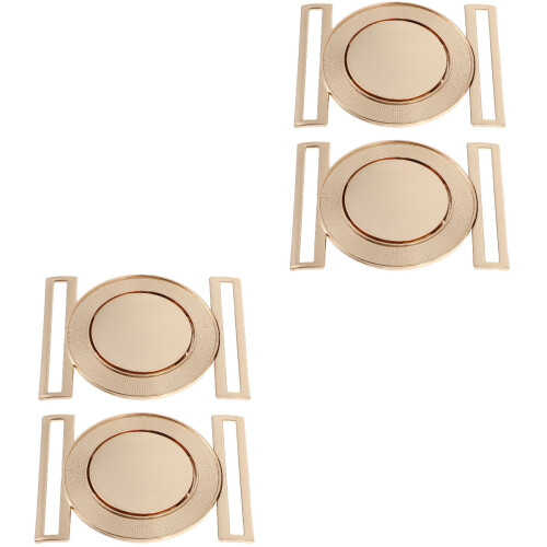 4 Stuks Zinklegering Riembuikels Interlock Decoratieve Buikels 2