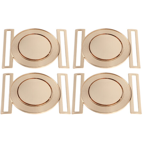 4 Stuks Zinklegering Riembuikels Interlock Decoratieve Buikels 1