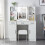 Dressing Table 4 Drawers LED Vanity Mirror & Stool 2