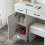 Dressing Table 4 Drawers LED Vanity Mirror & Stool 9