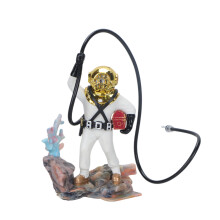 3pcs Aquarium Treasure Frogman Figure Resin Ornament