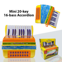 Mini-Akkordeon mit 20 Tasten und 16 Bässen,