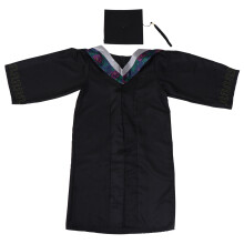 1Graduation Apparel Zwart Polyester Ademend En Comfortabel