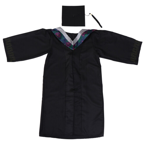 1Graduation Apparel Zwart Polyester Ademend En Comfortabel