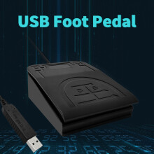 Multifunktionaler USB-Fußpedal-Controller, Modell FS2017U1SW_M, Schwarz