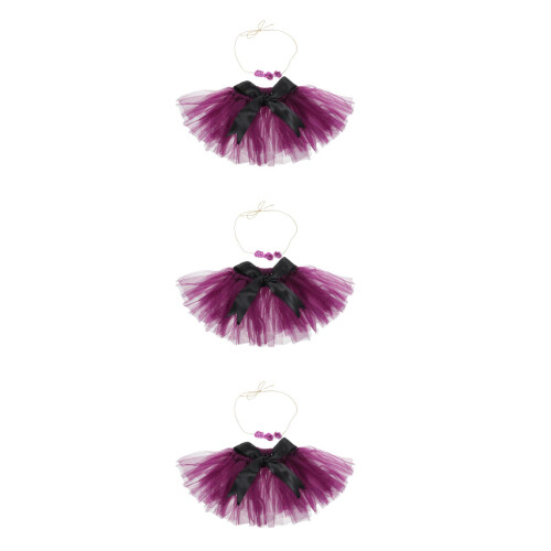 3Pcs Para Bebê Tule Com E Faixa Floral 2