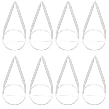 11 Pares De Circulares Plástico 80Cm 2,0Mm A 8,0Mm Para Tricô