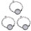 3Pcs Pulseira De Com Pingente De Memória (Preto) 2