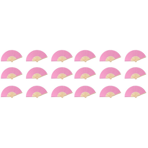 36 Unidades 7 Polegadas Leque Dobrável Para Crianças Rosa 1