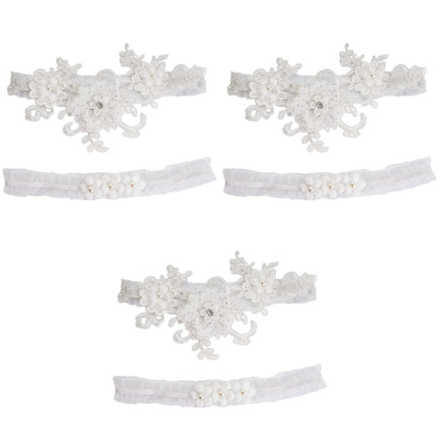 6 Unidades De Tornozeliras Floral Elástica (40-55 Cm) 2