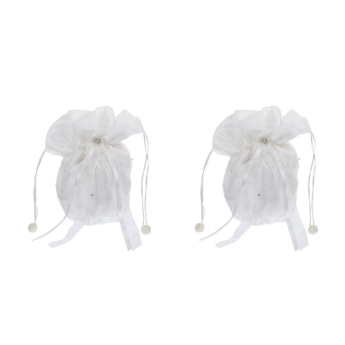 2 Unidades Bolsa Dolly Seda Com E Strass Para Noiva Madrinha 2