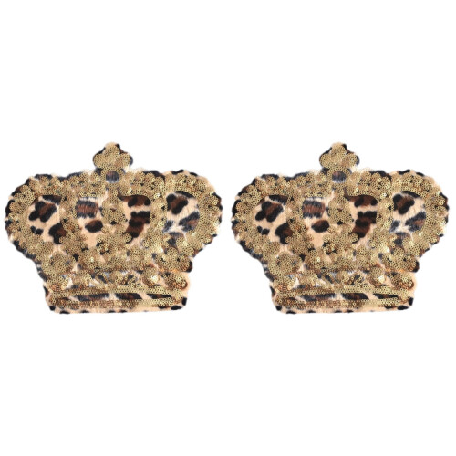 2 Unidades Emblema De Com Coroa Para Roupa 1