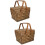 2Pcs Cesta De Madeira Com Alças E Tampa 9