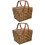 2Pcs Cesta De Madeira Com Alças E Tampa 7