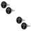 2 Pares De Abotoaduras Masculinas Com (Preto) 6