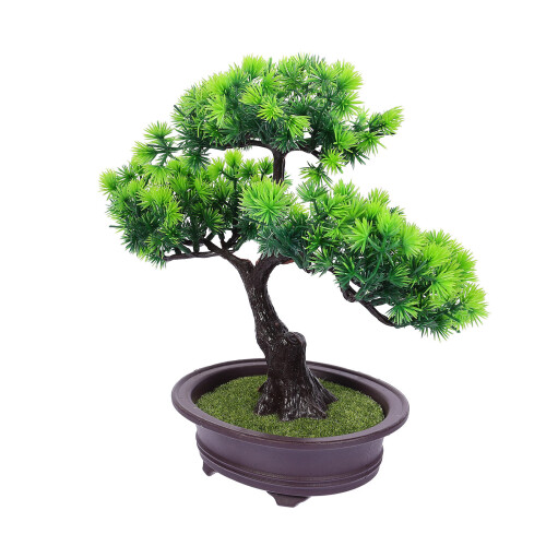 2 Unidades Planta Artificial Bonsai Vasinho de Plástico