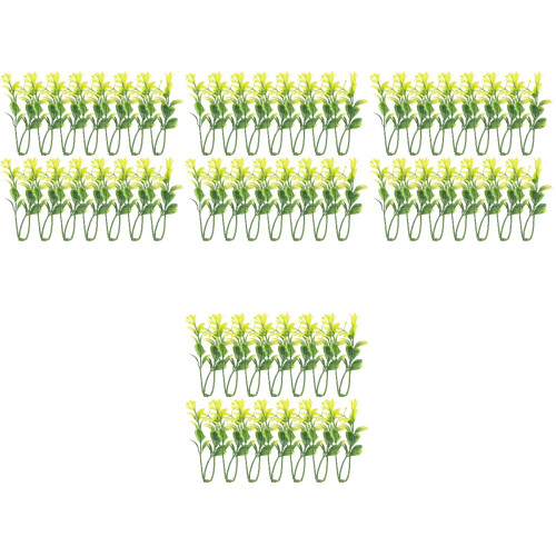 120 Peças Planta Artificial Grama Aquática Para E 2