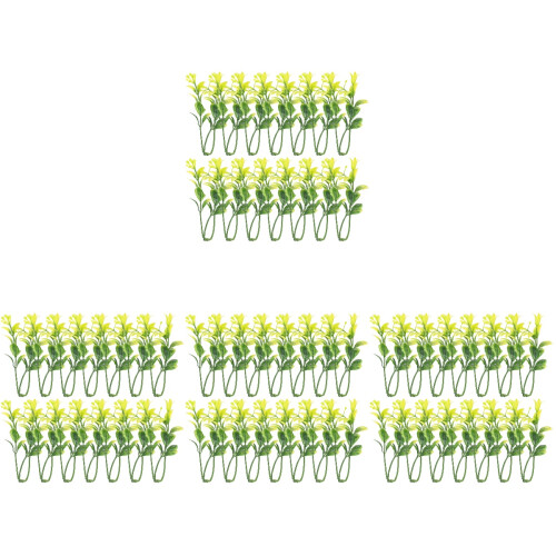 120 Peças Planta Artificial Grama Aquática Para E 1