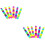 12 Unidades Pulseiras De Silicone De Unicórnio Com De 6