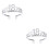 2Pcs Tiara De Cristal Coroa Para Aniversário 18 Presente 6