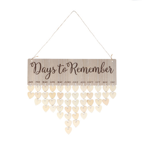 3Pcs Quadro De Lembranças Days To Remember Calendário DIY