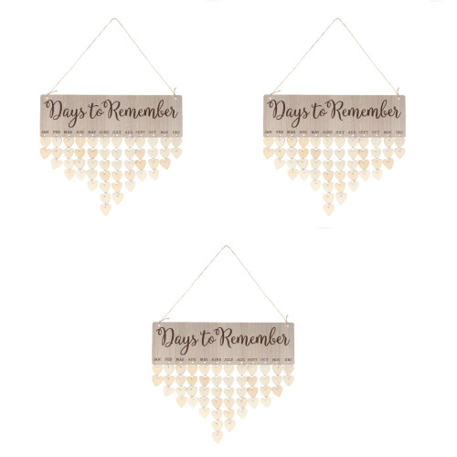 3Pcs Quadro De Lembranças Days To Remember Calendário DIY 2